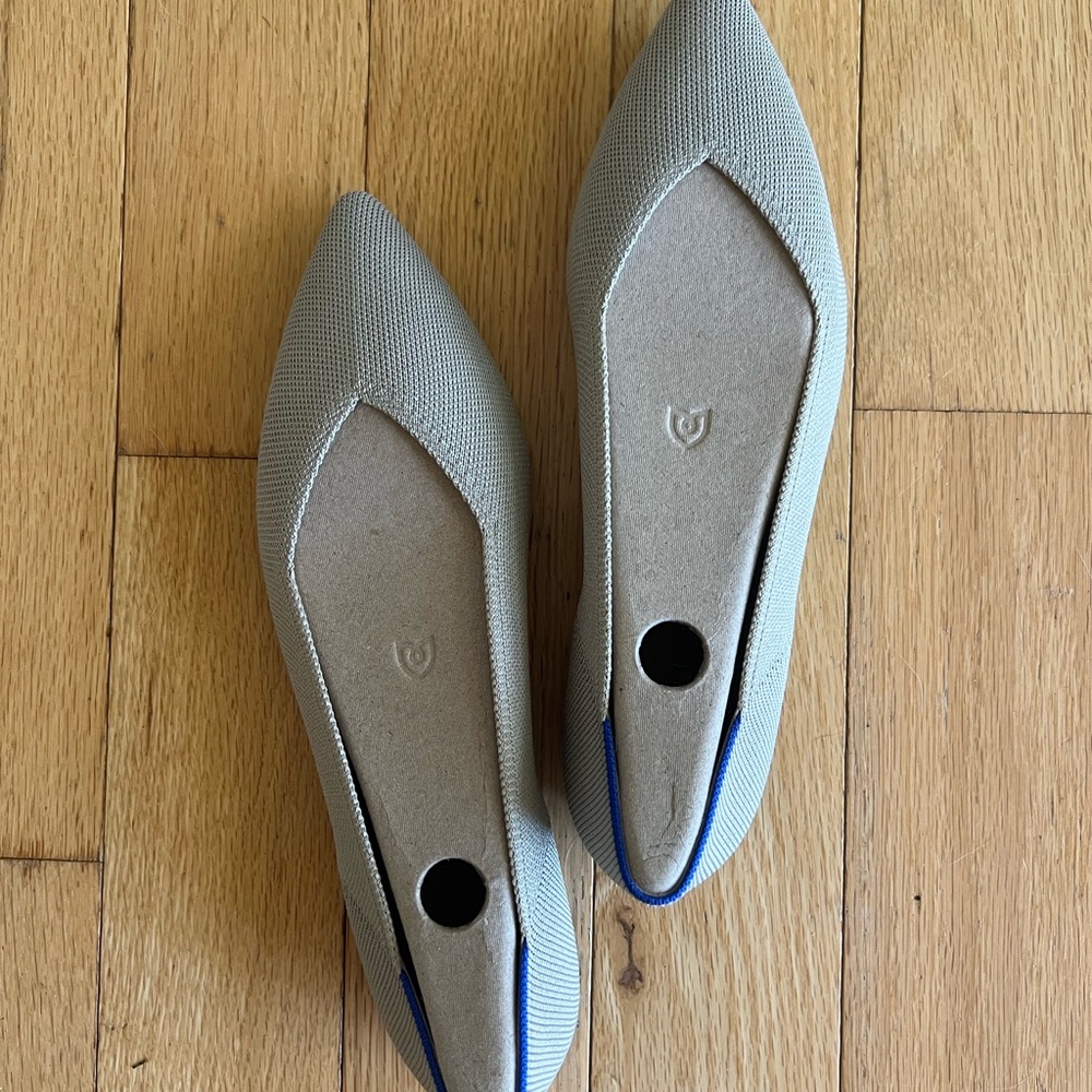 Rothy’s The Point Ecru Women’s Ballet Flats New w/o Tags 9.5